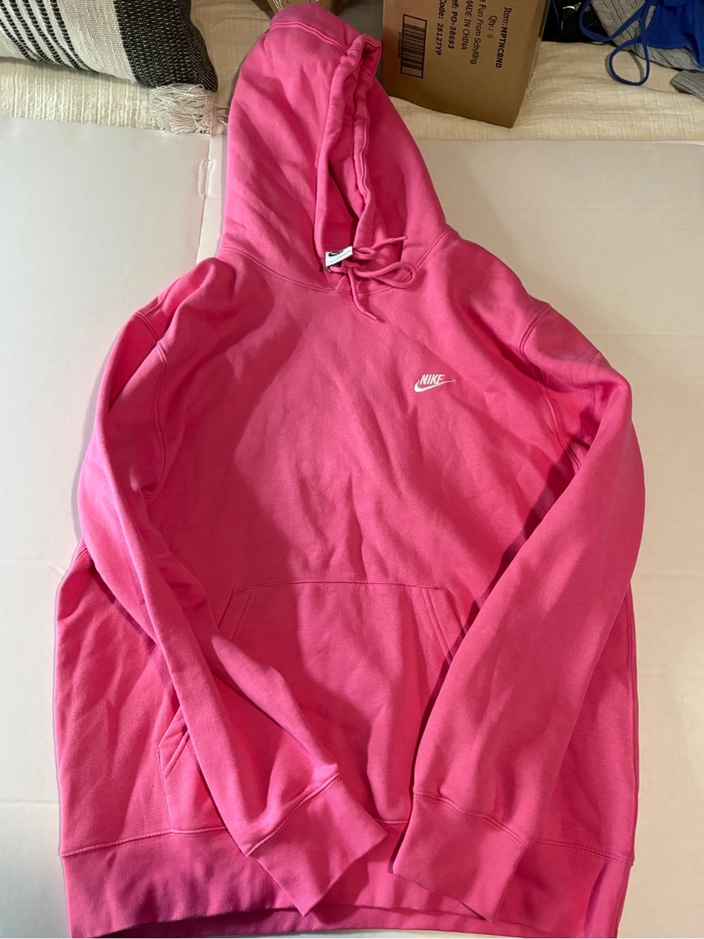Nike Women’s Pink Pullover Hoodie size Large